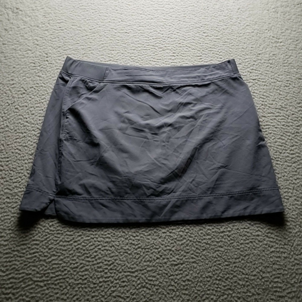 Old Navy Skort Womens XL Gray Solid Athletic Lined Stretch Pockets Pull On